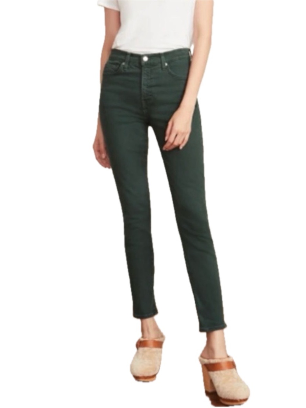 VERONICA BEARD Debbie Skinny Jeans Size 30 Dark Green High Rise EUC